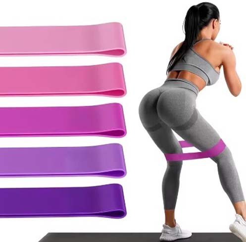 A person using a sports resistance belt for home fitness, stretching, and strength training exercises. Ideal for physical therapy, muscle recovery, and portable workouts